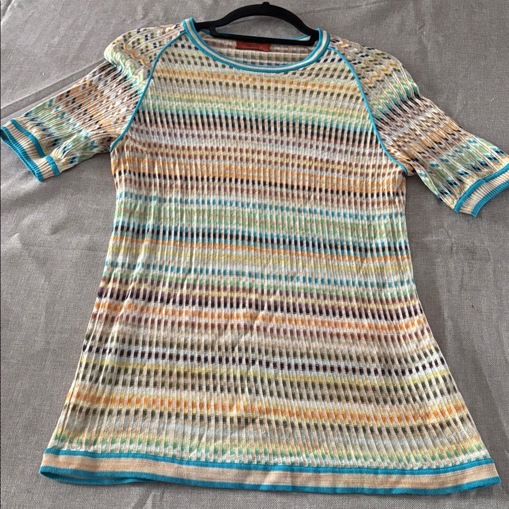 Missoni Italy Ladies Multicolor Striped Knit Top